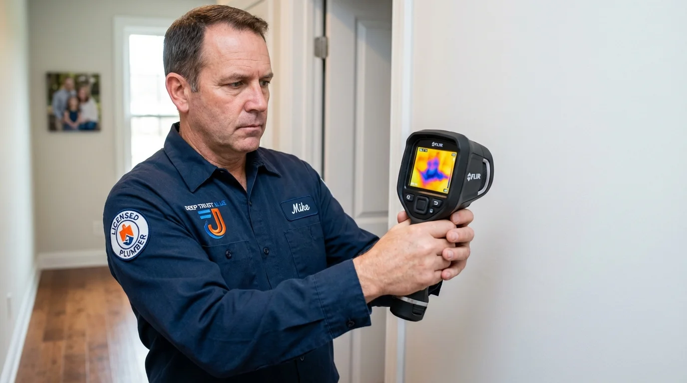 Thermal imaging leak detection by Johns Plumbing LLC in Medford